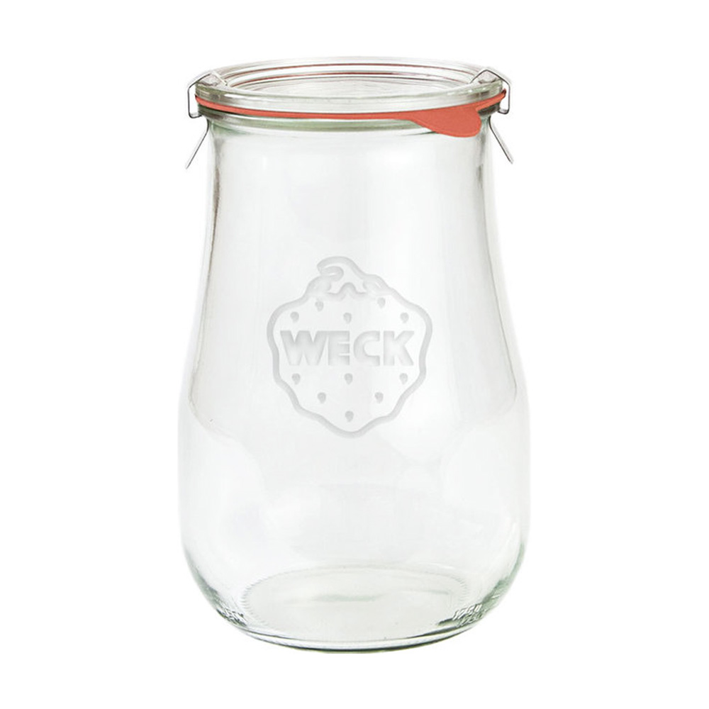 Weck 738 玻璃罐附玻璃蓋 Tulip Jar (附密封圈L) 1750ml (WK037)_0