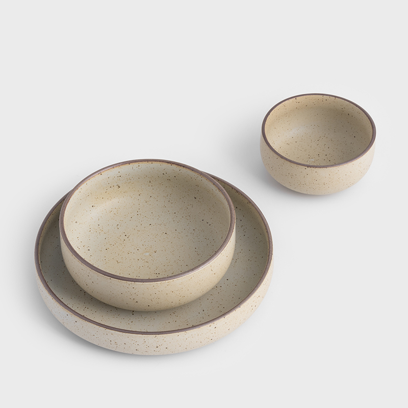 Silent Forest 10cm Wood Fired Ceramic Saucer | Beige_2
