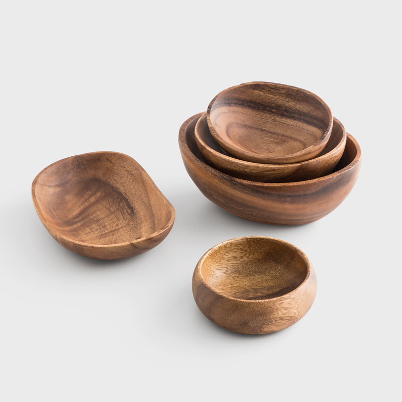 SADOMAIN 自然木質 12cm 洋槐木橢圓碗│單品_2