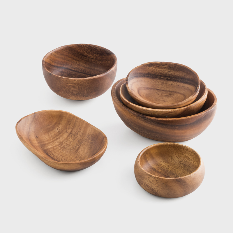 SADOMAIN 自然木質 12cm 洋槐木橢圓碗│單品_4