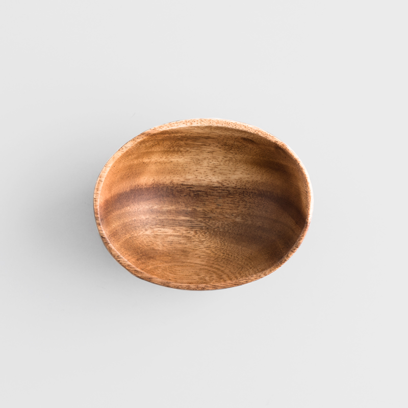 SADOMAIN 自然木質 13cm 洋槐木橢圓碗│單品_0