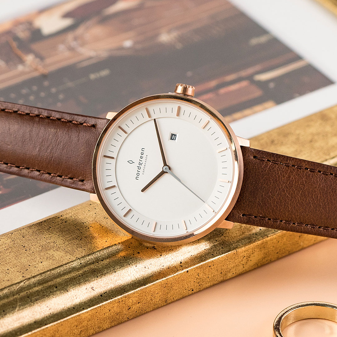 【限時加碼・贈原廠錶帶】現貨 ND手錶 Philosopher 哲學家 36mm 玫瑰金殼×白面 復古棕真皮錶帶 Nordgreen 北歐設計師手錶 PH36RGLEBRXX 熱賣中!_2