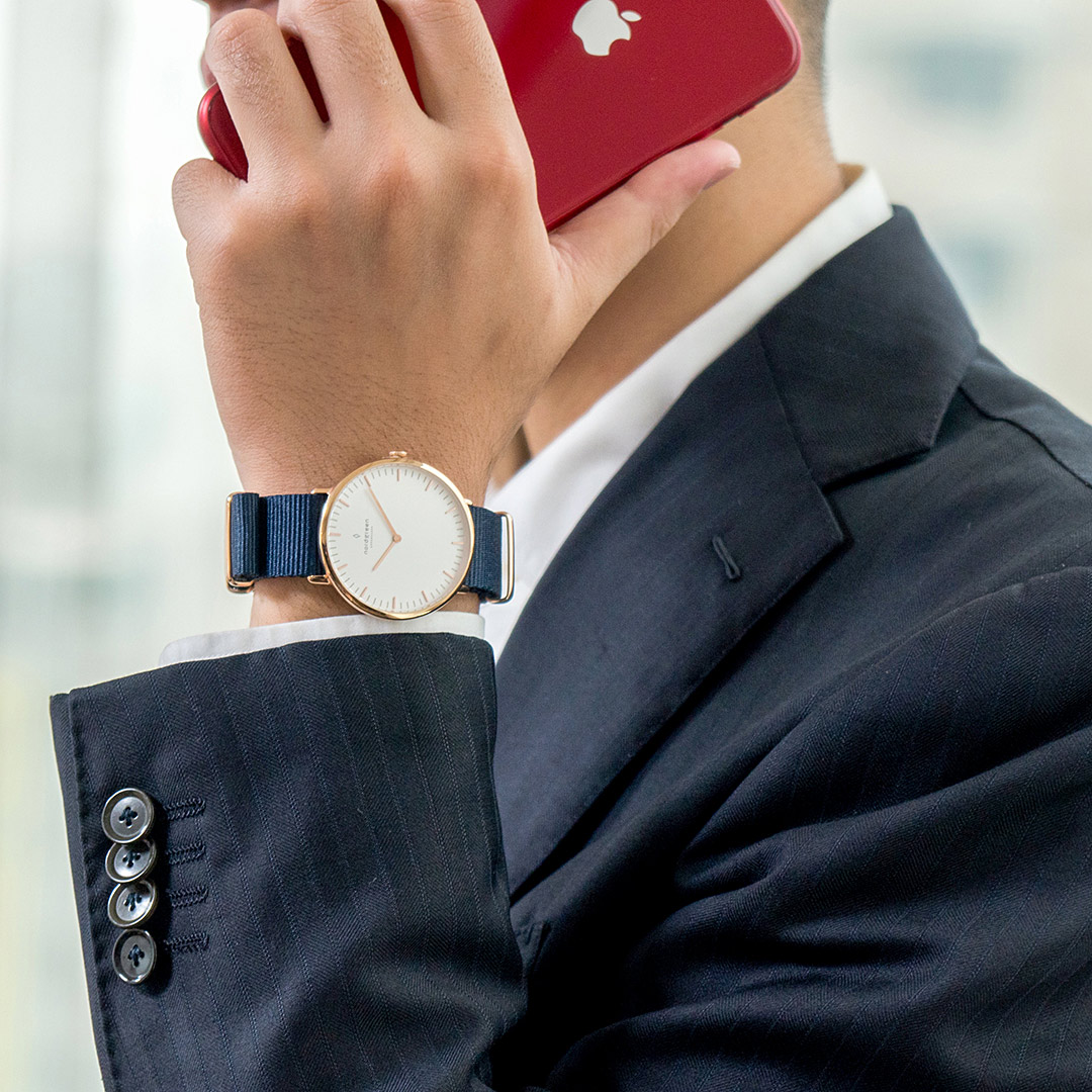 【限時加碼・贈原廠錶帶】ND手錶 Native 本真 40mm 玫瑰金殼×白面 北歐藍尼龍錶帶 Nordgreen 北歐設計師手錶 NR40RGNYNAXX 熱賣中!_4