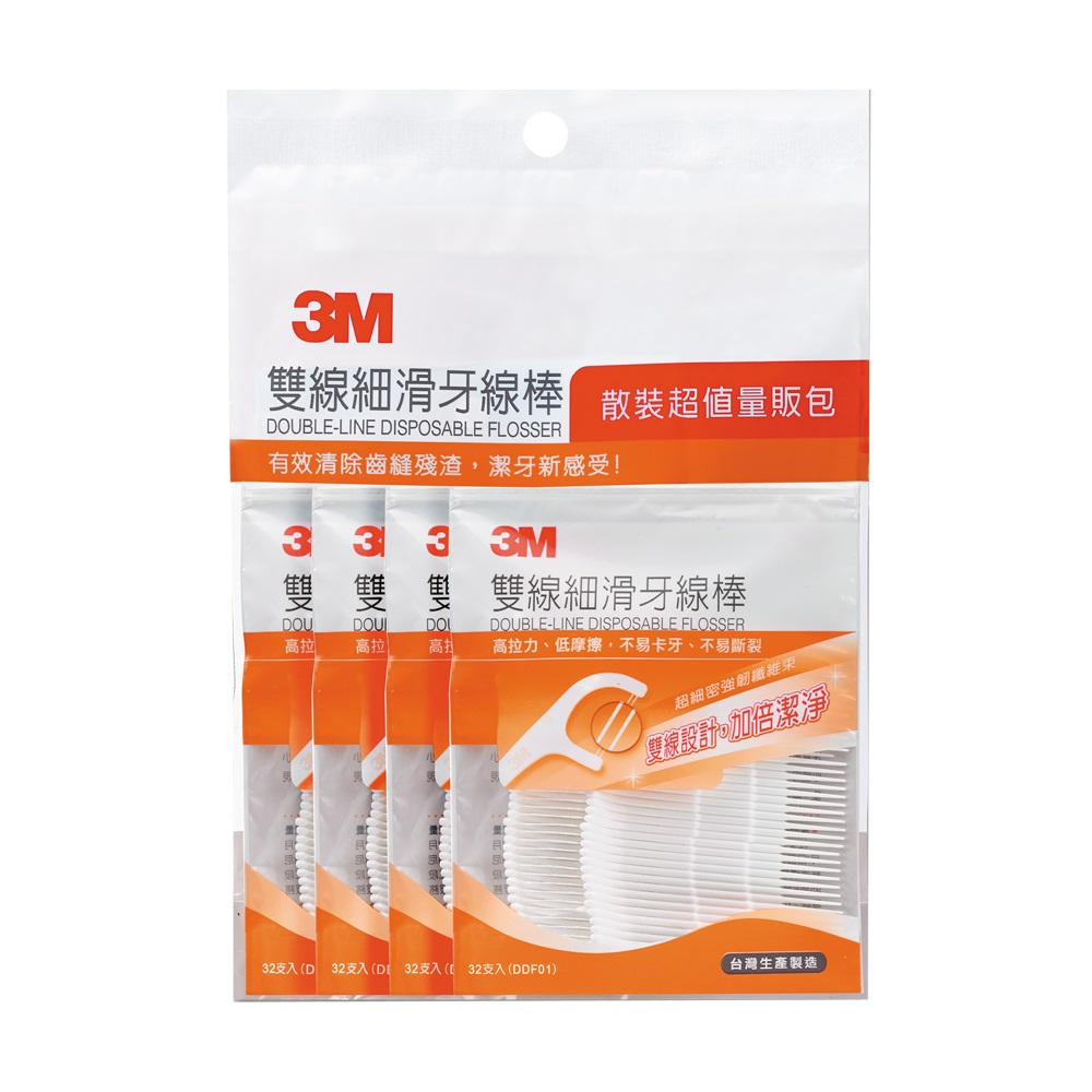 【箱購】3M 雙線細滑牙線棒-散裝量販包-超值18入組-共2304支_1