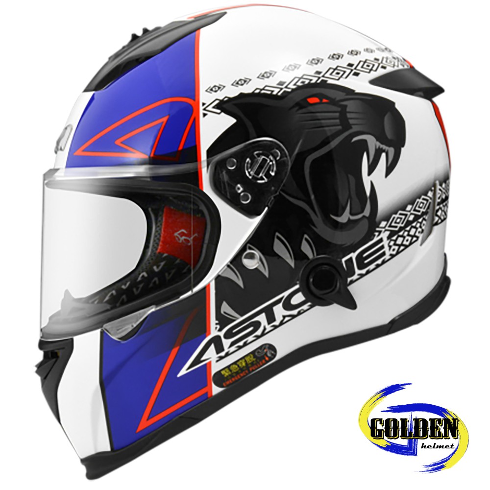Astone GTB800 AO5 白紅藍 全罩式安全帽 (內藏墨鏡)【預計九月底到貨】_0