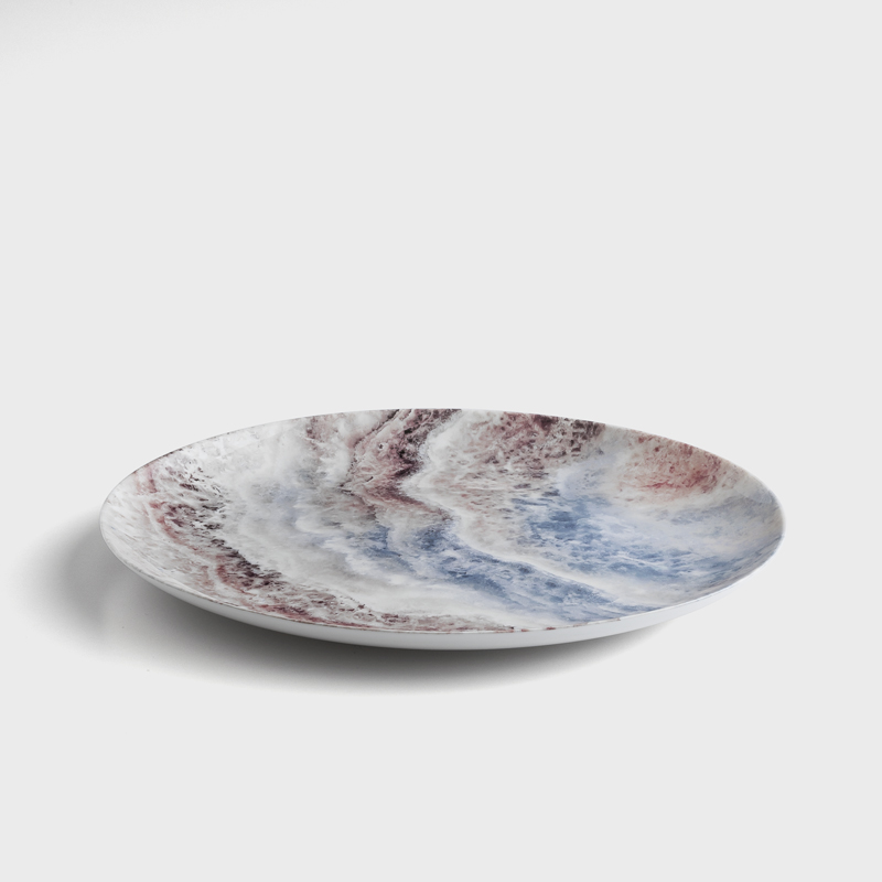 地語 渲彩洋流 25.5cm 骨瓷圓盤│單品_2