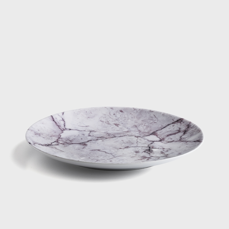 地語 紫綴松枝20cm 骨瓷圓盤│單品_2