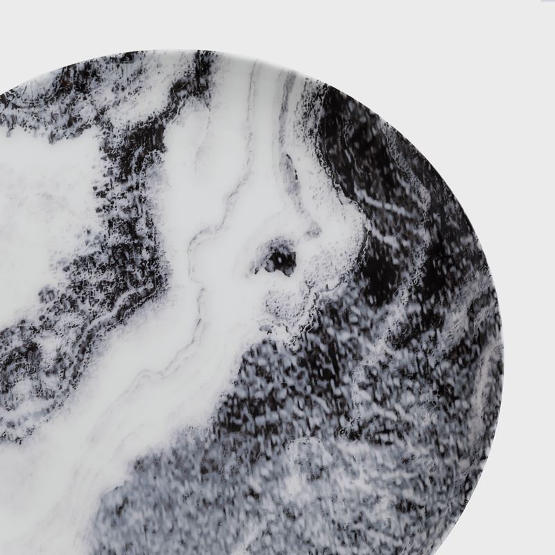 WAGA Earth Whisper Ink Waves Plate Bone China Ceramic 20cm_3