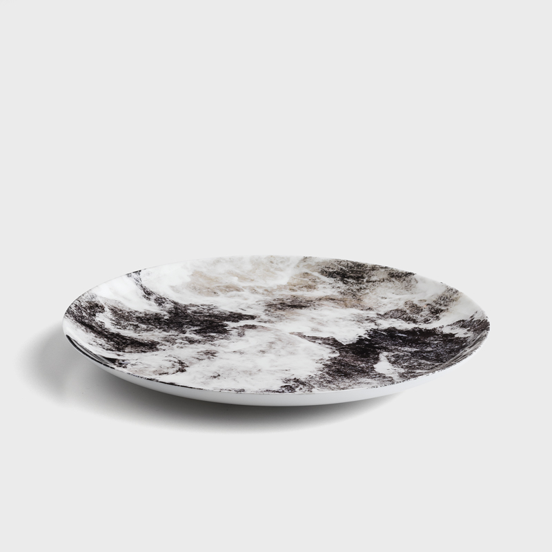 WAGA Earth Whisper Ink Expression Bone China Ceramic Plate 20cm_2