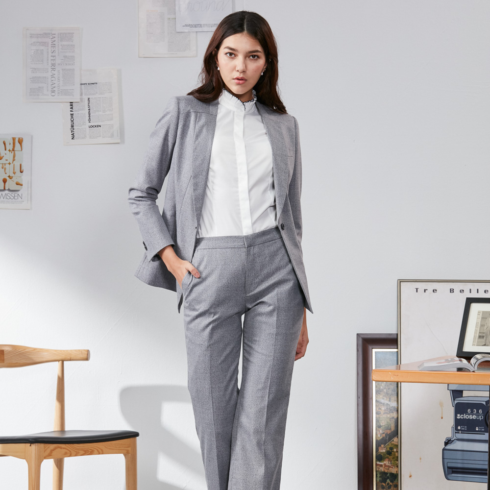 SST&C Women'S Gray Designer Suit Trousers | 7261909007  (Outlet)_0