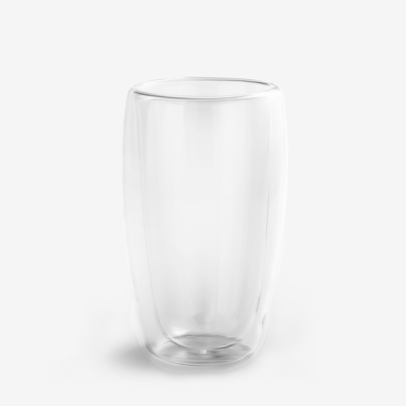 Transparent 350ml Double Wall Glass Cup_0