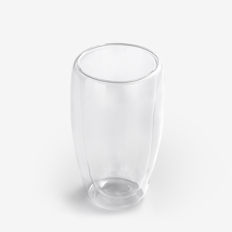Transparent 350ml Double Wall Glass Cup_1