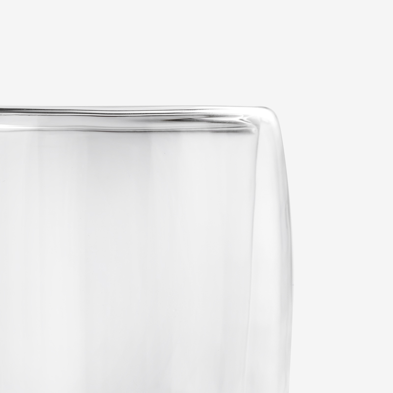 Transparent 350ml Double Wall Glass Cup_2
