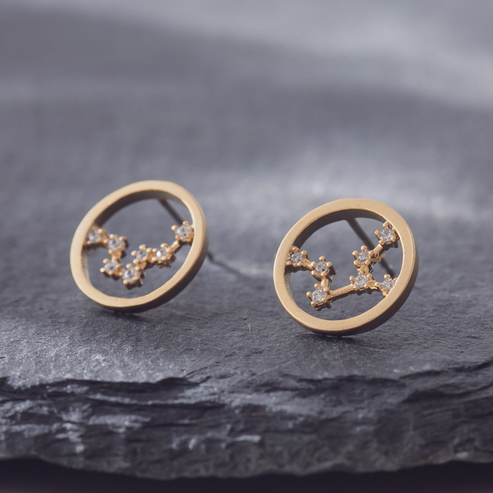 12星座之戀．銀針耳環 NT$550
