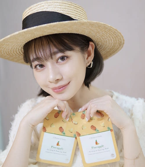 鳳梨淨化更新補水面膜Pineapple Purifying & Renewing Mask 一盒8片入_1