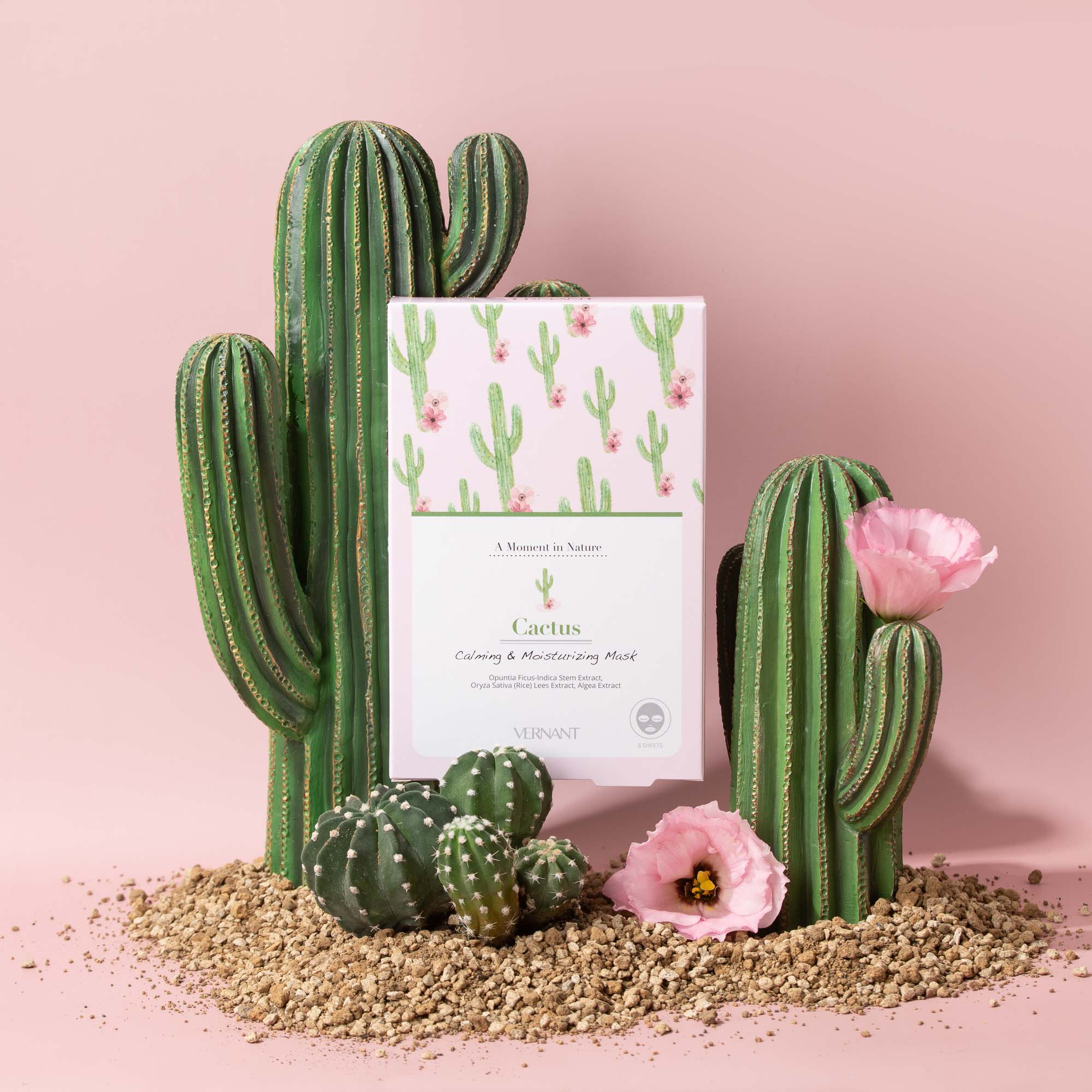 仙人掌鎮定保濕面膜 Cactus Calming & Moisturizing Mask 8片入一盒_0
