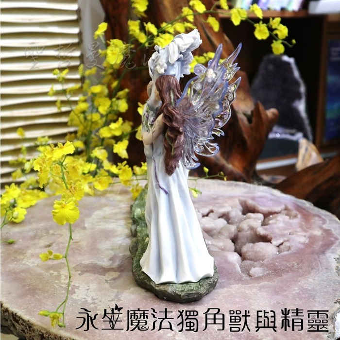 永生魔法獨角獸與精靈 ＊雕塑 雕像 擺飾＊_1
