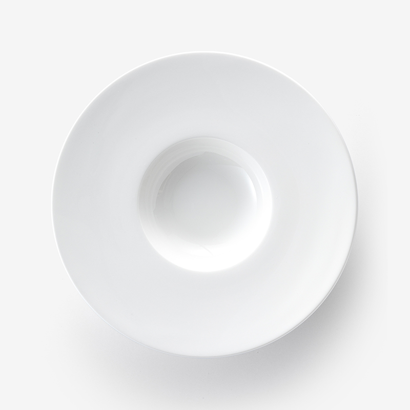 歐式 淨白純粹 29cm 陶瓷草帽湯盤｜單品_0