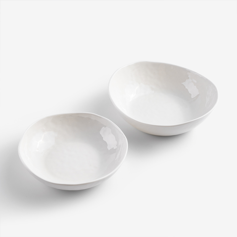 日式 淨白波紋 19cm 陶瓷圓盤｜單品_4