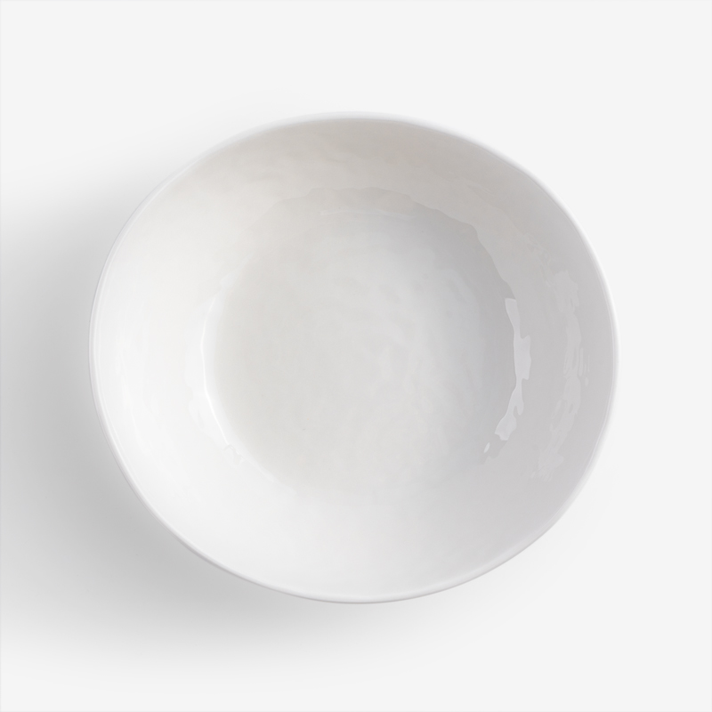 日式 淨白波紋 21cm 陶瓷沙拉碗｜單品_2