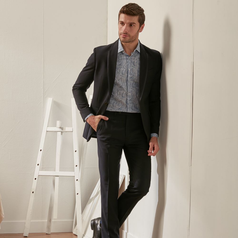 SST&C #Online Exclusive  Navy Slim Fit Evening Jacket | 0111911002  (Outlet)_4