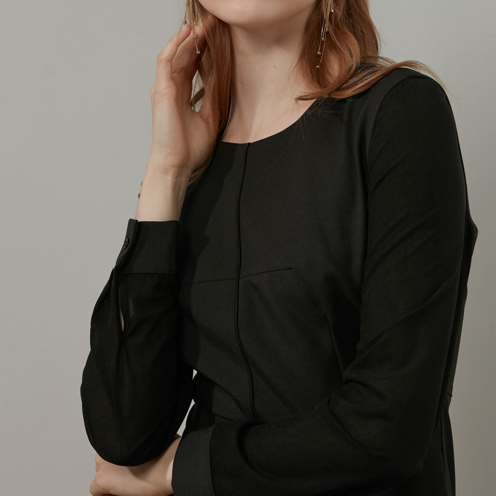 SST&C #Online Exclusive  Round Neck Budding Dress | 8561911004  (Outlet)_3