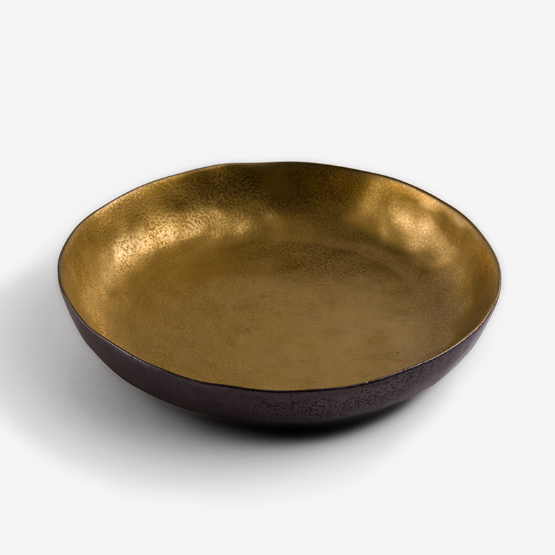 SHINE 25cm Ceramic Plate | Gold_0