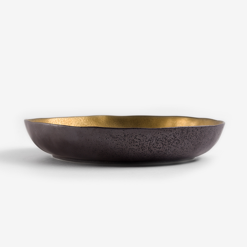 SHINE 25cm Ceramic Plate | Gold_1