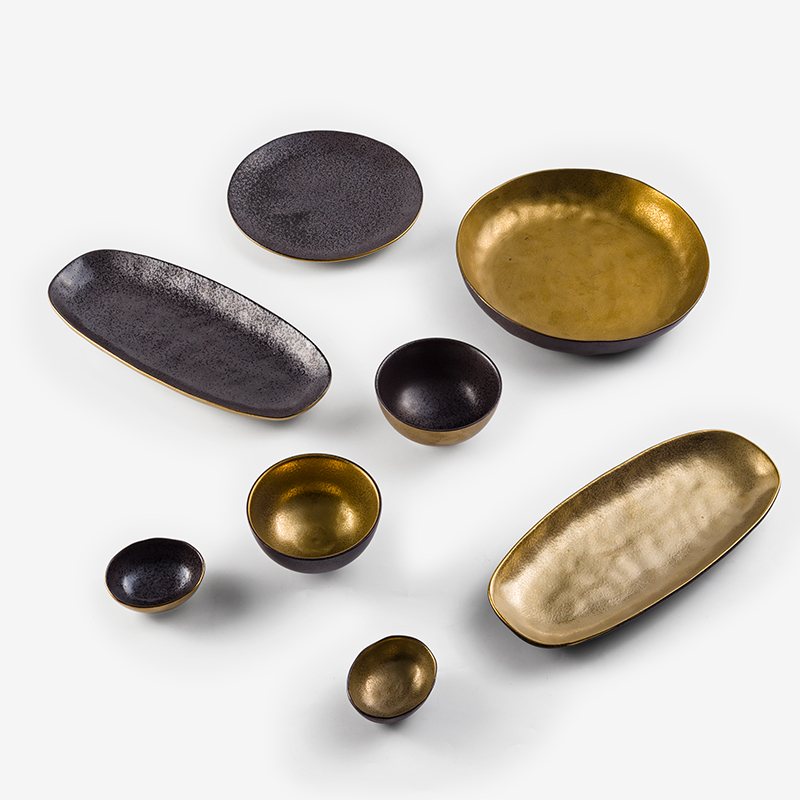 SHINE 25cm Ceramic Plate | Gold_3