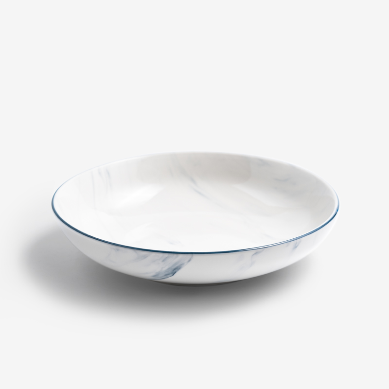 Float Fashion Marble Pattern 24cm Ceramic Plate_0