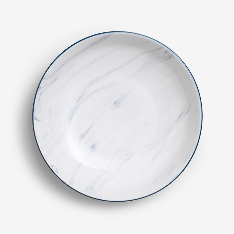 Float Fashion Marble Pattern 24cm Ceramic Plate_2