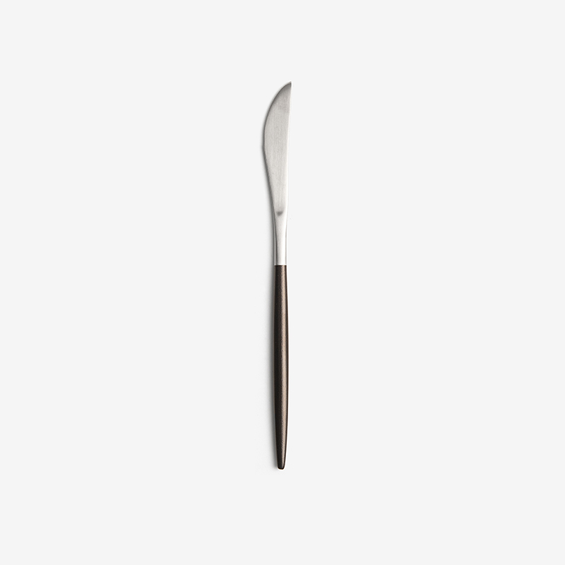 葡式 設計風潮 22.4cm 不銹鋼主餐刀│黑咖銀│單品_0
