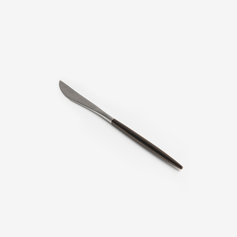 葡式 設計風潮 22.4cm 不銹鋼主餐刀│黑咖銀│單品_1