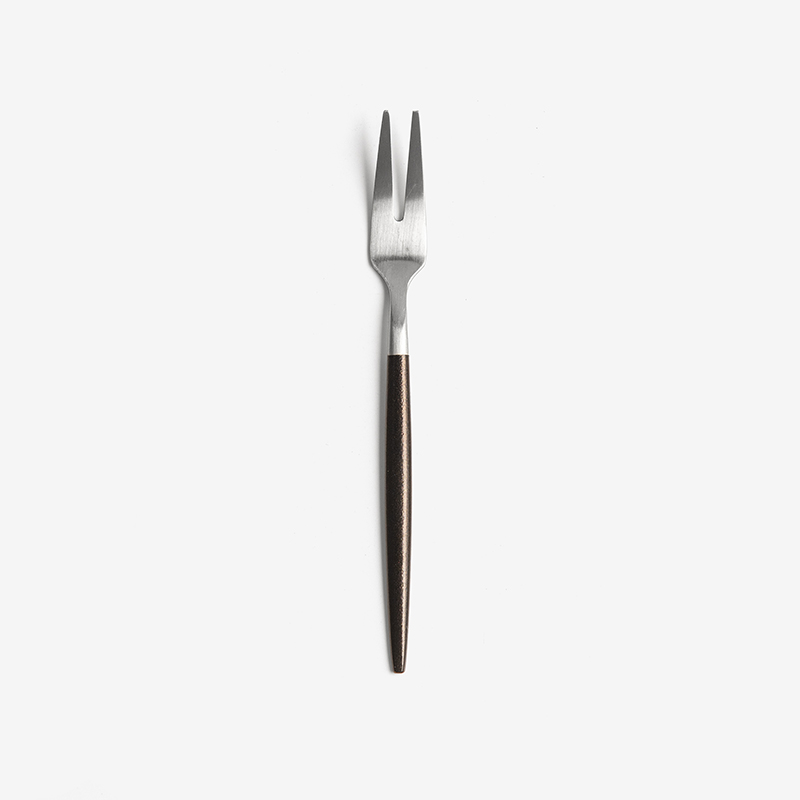 葡式 設計風潮 13.5cm 不銹鋼小叉│黑咖銀│單品_0