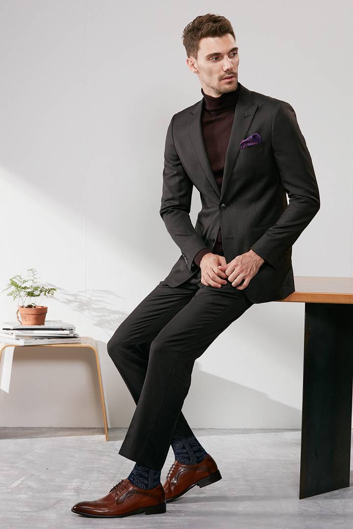 SST&C #Milan Series  Brown Slim Suit Trousers | 0211910003  (Outlet)_0