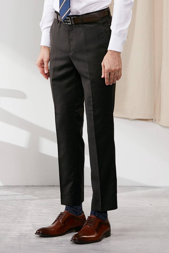 SST&C #Milan Series  Brown Slim Suit Trousers | 0211910003  (Outlet)_1