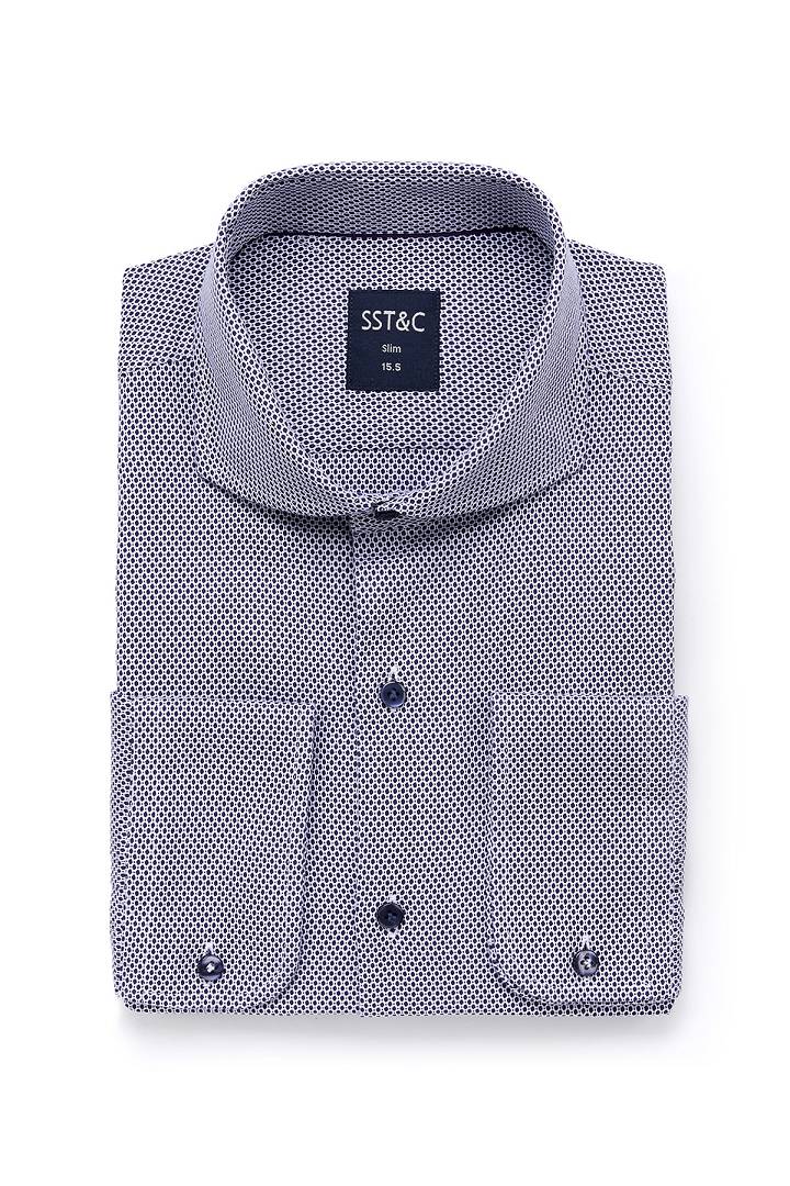 SST&C Textured Ink Purple Shirt | 0311910018  (Outlet)_0
