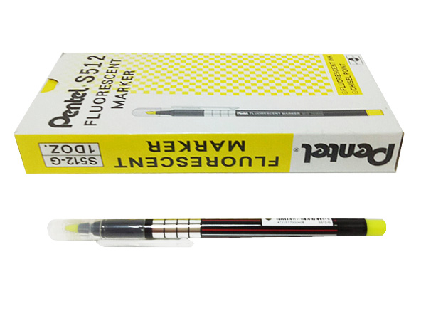 PENTEL S512 螢光筆-黃(12入)_0