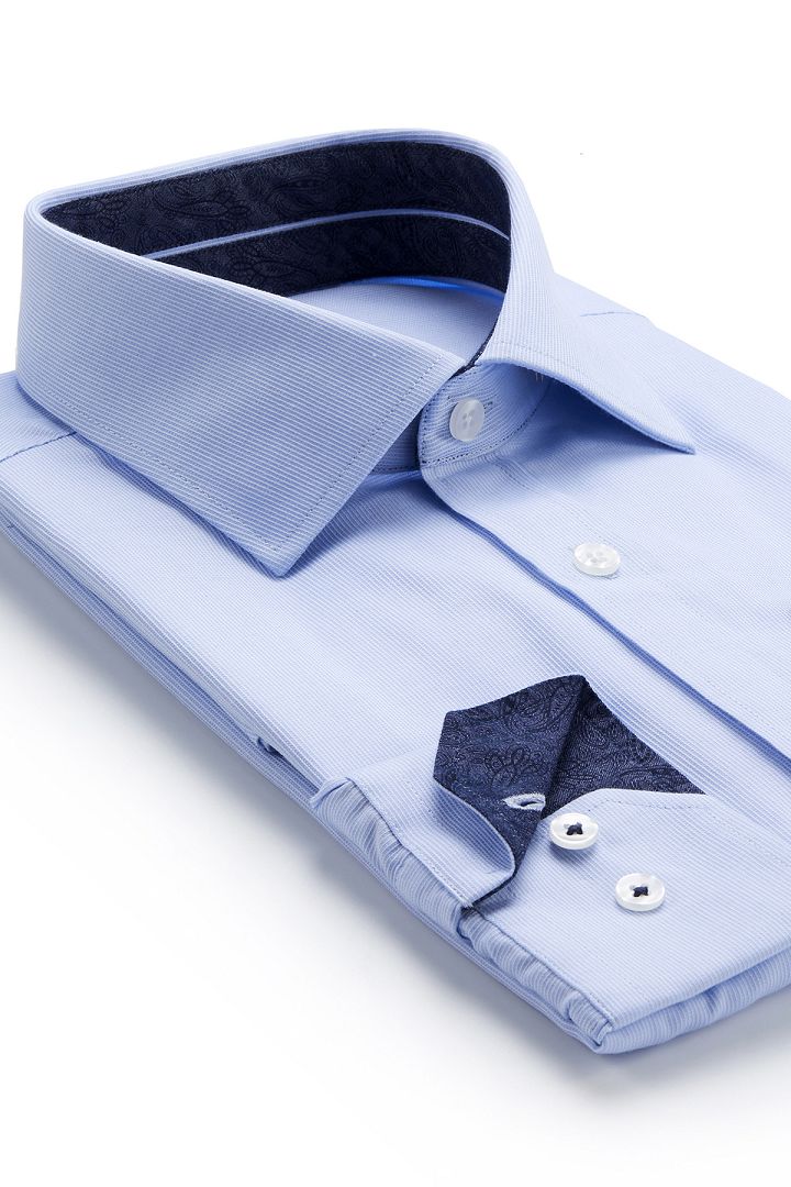 SST&C Textured Light Blue Shirt | 0312001002  (Outlet)_1