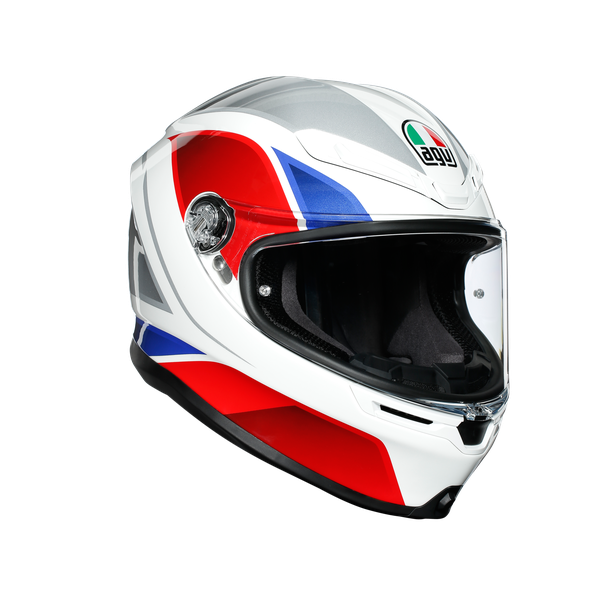Agv K6 Hyphen 紅白藍灰全罩安全帽碳纖複合義大利品牌 Gd佳德騎士俱樂部