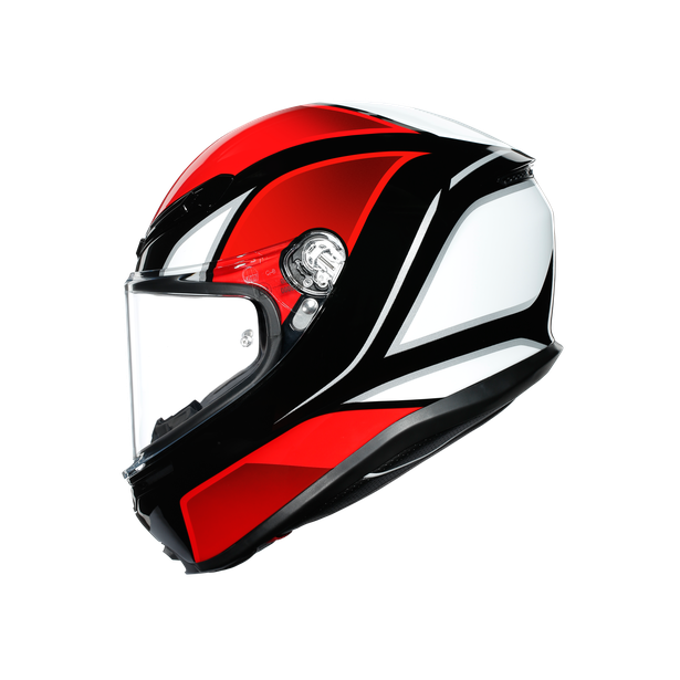 Agv K6 Hyphen 黑紅白全罩安全帽碳纖複合義大利品牌 Gd佳德騎士俱樂部