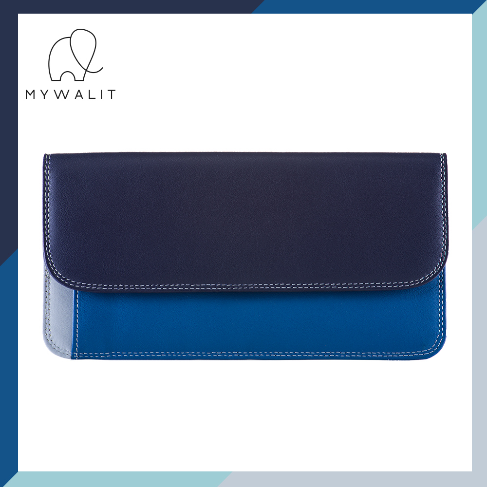 【MYWALIT】俐落翻釦長夾-牛仔藍1232-130_0