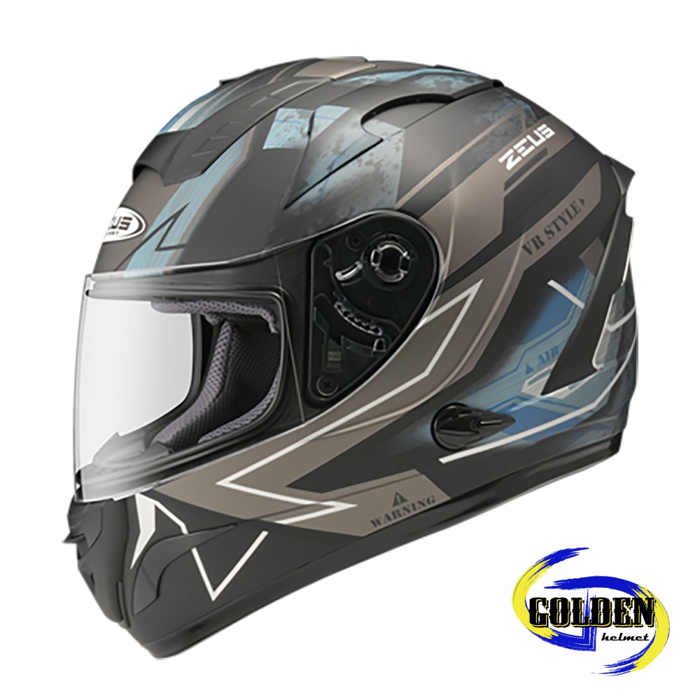 2020新品 Zeus 806f Ii68 消光黑銀全罩安全帽 內藏墨鏡 Gd佳德騎士俱樂部