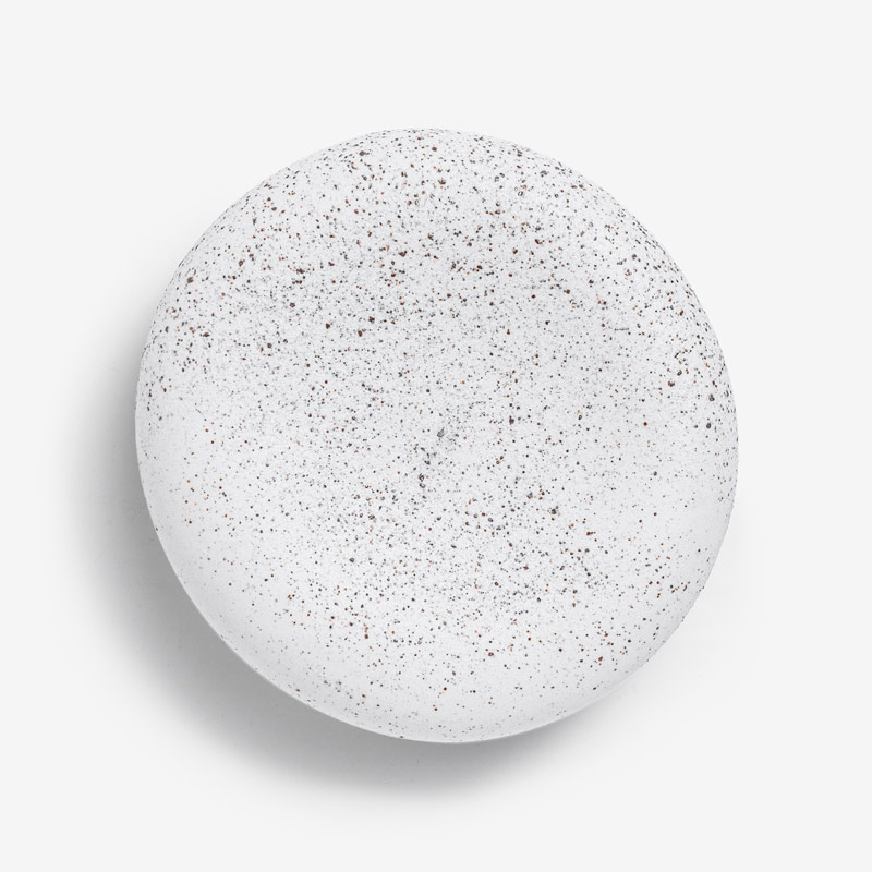 Zen 18cm Stone-Shaped Ceramic Plate | White_2