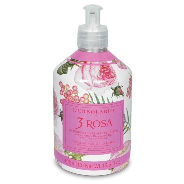 Lerbolario  蕾莉歐 玫瑰三重奏芳香液態皂 490ml (LO363)_0