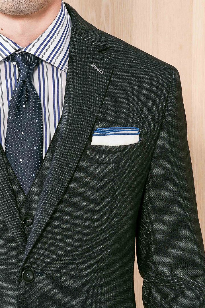 SST&C Gray Textured Slim Fit Suit Jacket | 0112003002  (Outlet)_2