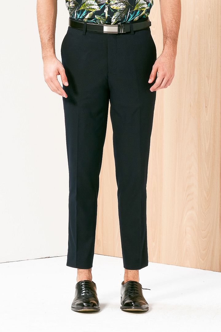 SST&C Navy Dot Slim Fit Suit Trousers | 0212003010  (Outlet)_2