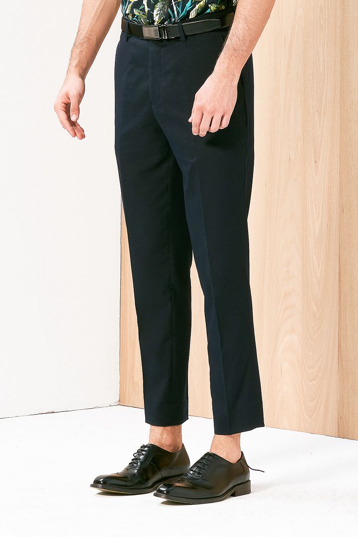 SST&C Navy Dot Slim Fit Suit Trousers | 0212003010  (Outlet)_3