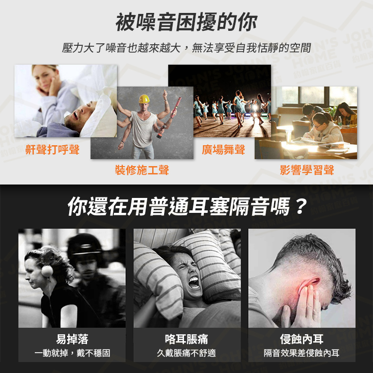 防噪塑形耳塞 任意變形更貼合 隔音防掉防水久戴不痛 可適應不同耳道 降噪 靜音 睡眠【A00405】《約翰家庭百貨_5