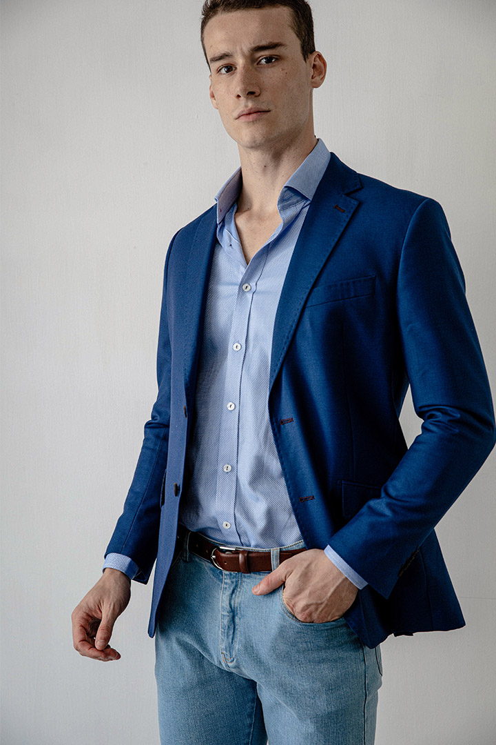SST&C #Online Exclusive  Royal Blue Slim Fit Suit Jacket | 0112004005  (Outlet)_3